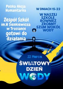 dzień wody w ZS plakat