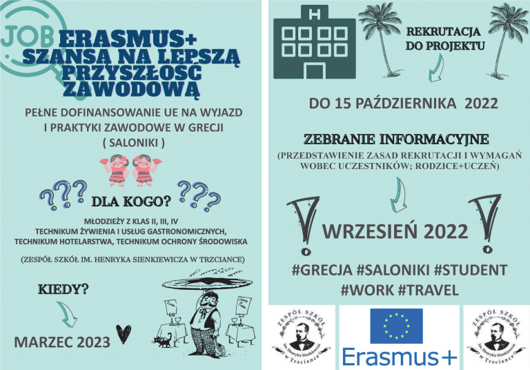 Zakończenie rekrutacji do projektu „Erasmus+”