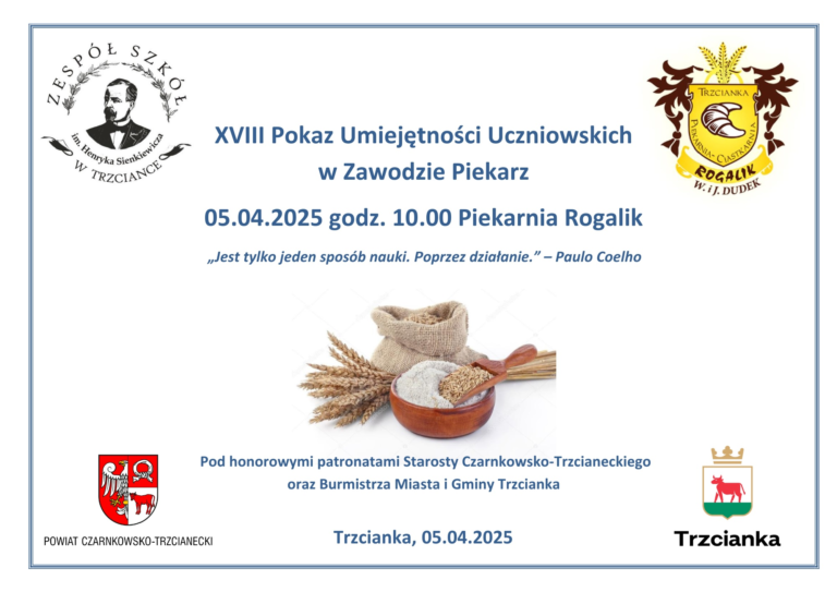 XVIII Pokaz Umiejętności Uczniowskich w zawodzie piekarz